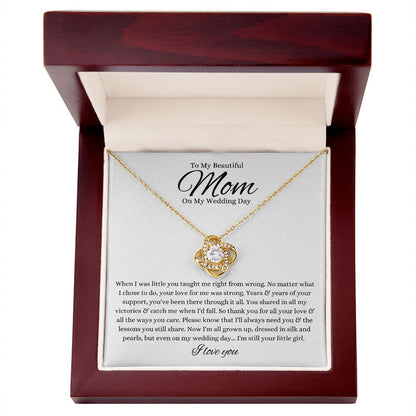 To My Beautiful Mom On My Wedding Day - Still Your Little Girl - Necklace