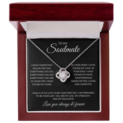 To My Soulmate - In Your Heart I Have Found My Love - Necklace